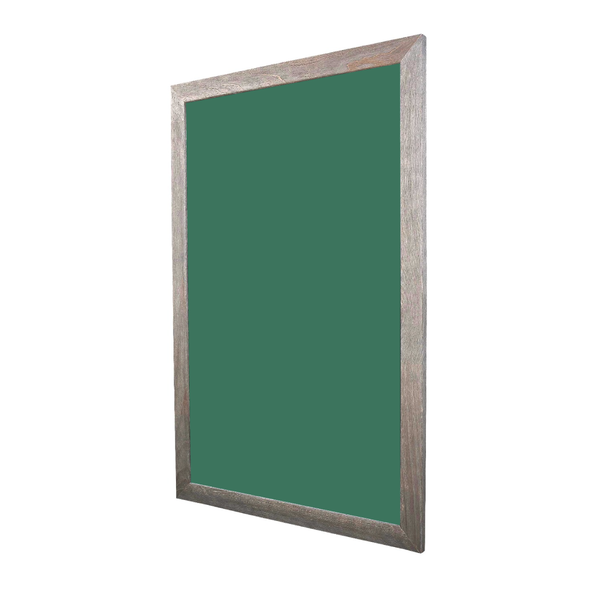 Barnwood Distressed Wood Framed | Ceramic Steel Portrait Green Chalkboard