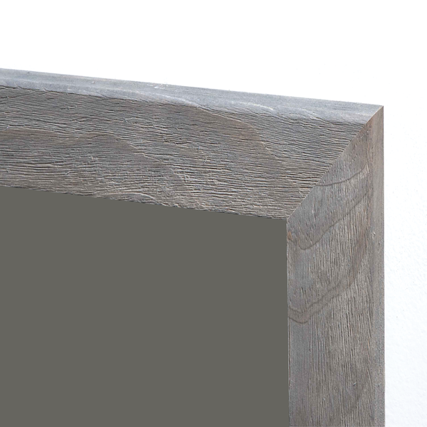Barnwood Distressed Wood Framed | Ceramic Steel Slate Gray Landscape Chalkboard