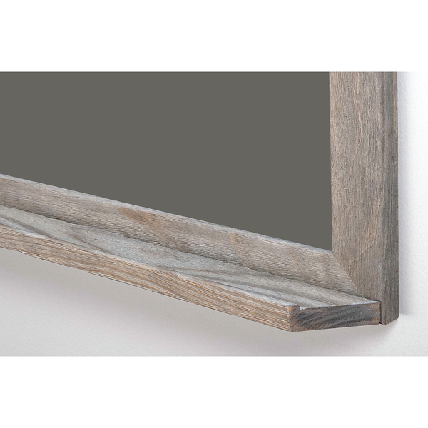 Barnwood Distressed Wood Framed | Ceramic Steel Slate Gray Landscape Chalkboard