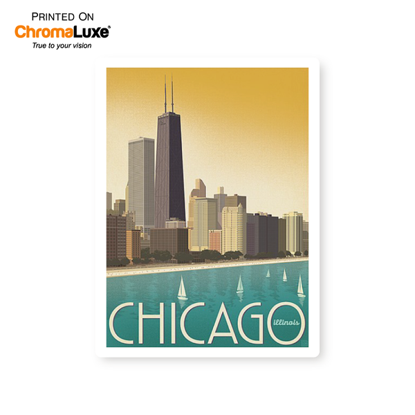 Chicago Skyline | Graphic Metal Print
