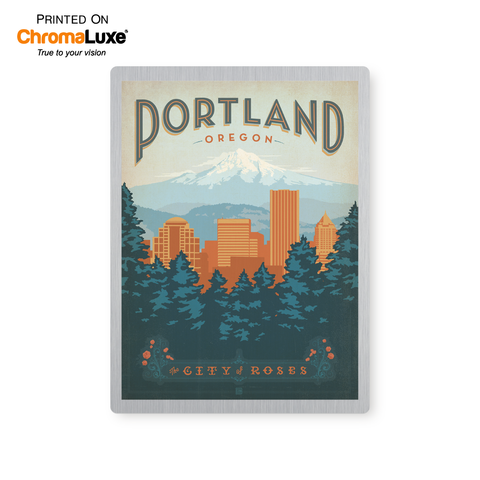 Portland | Graphic Metal Print