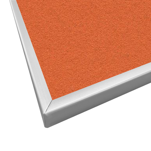 Combination Monthly Calendar | Tangerine Zest FORBO | Satin Aluminum Minimalist Frame Landscape