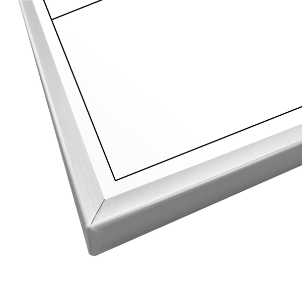 Combination Weekly Planner | Duck Egg FORBO | Satin Aluminum Minimalist Frame Landscape