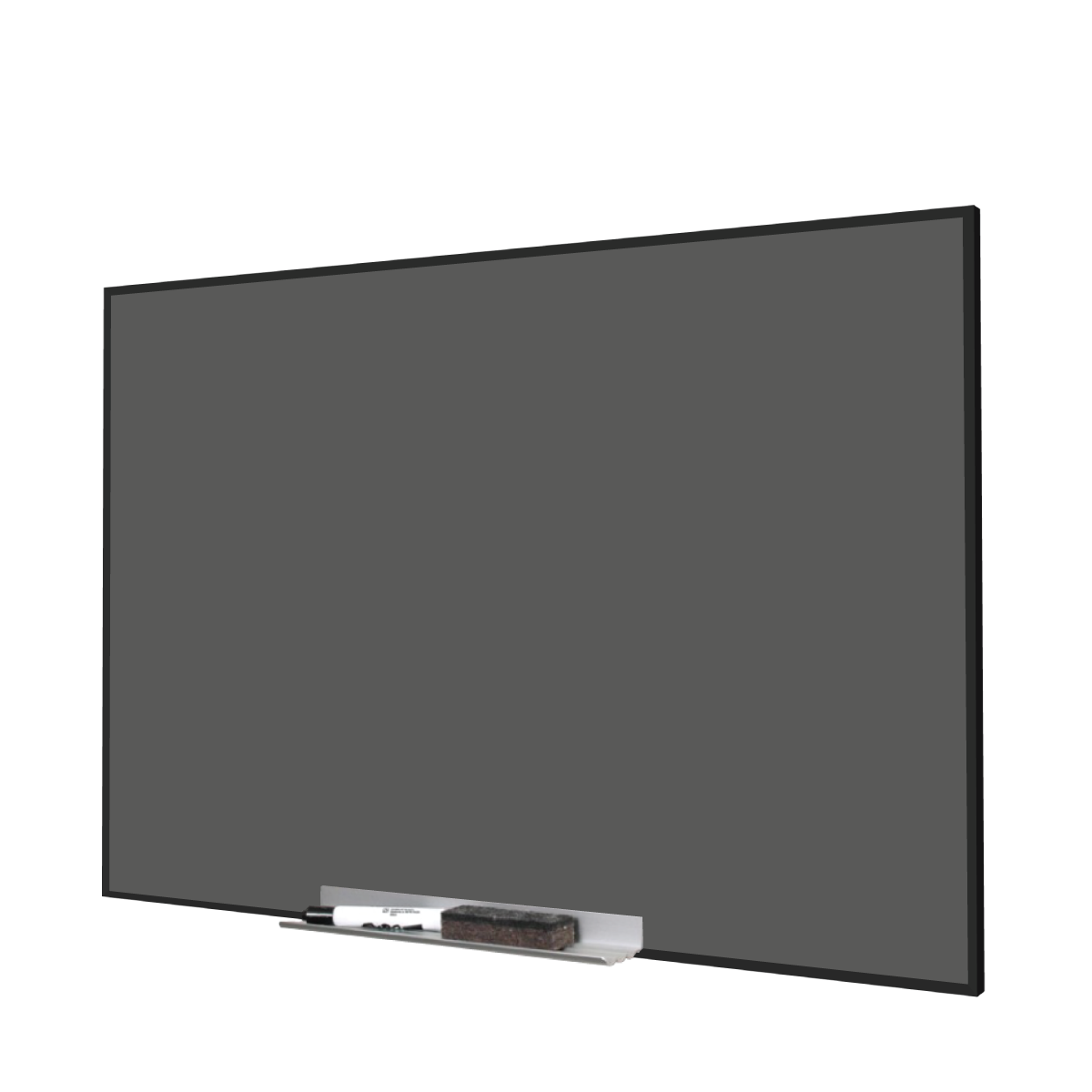Ebony Minimalist Frame Landscape Slate Gray Chalkboard New York