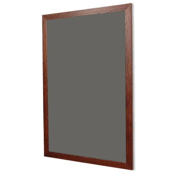 Wood Frame | Ceramic Steel Slate Gray Portrait Chalkboard