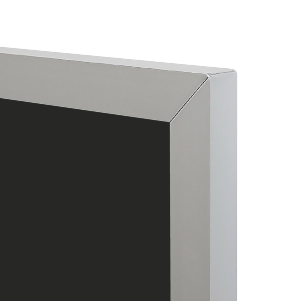 Satin Aluminum Frame | 5' High - Standard Tray Chalkboard