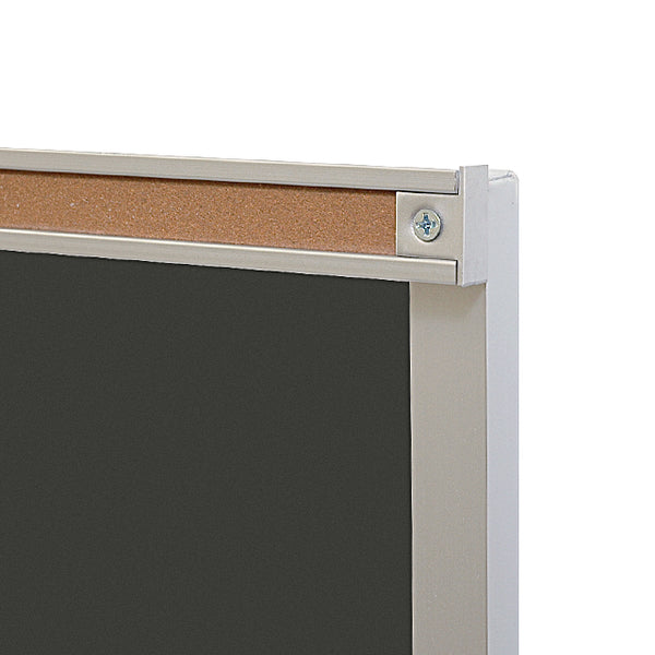 Satin Aluminum Frame | Standard Tray & Display Rail Chalkboard