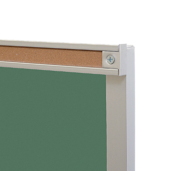 Satin Aluminum Frame | 5' High - Box Tray & Display Rail Chalkboard