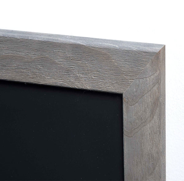 5' High - Barnwood Distressed Wood Framed | Ceramic Steel Landscape Chalkboard