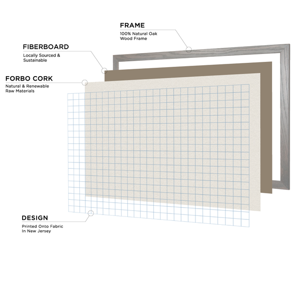 Graphic Bar Wood Frame | FORBO Cork Custom Printed Landscape Board