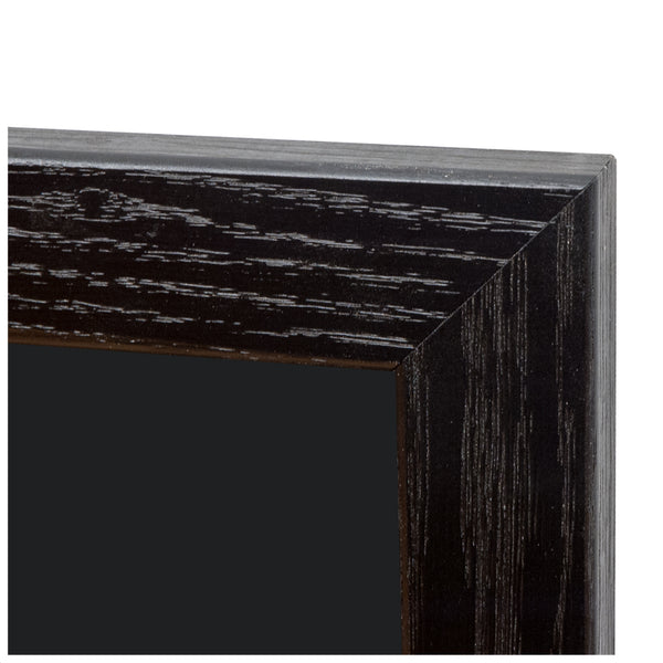 Ebony Oak A-Frame | Black Ceramic Steel Chalkboard
