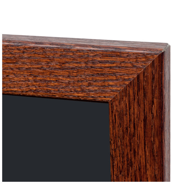 Walnut Oak A-Frame | Custom Printed Magnetic Steel Chalkboard