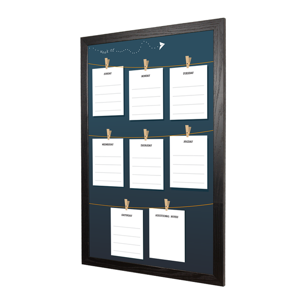 Daily Notes Weekly Planner | Wood Frame Portrait