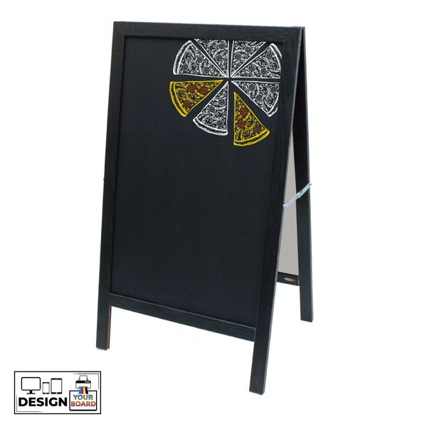 Ebony Oak A-Frame | Custom Printed Lam-Rite Chalkboard