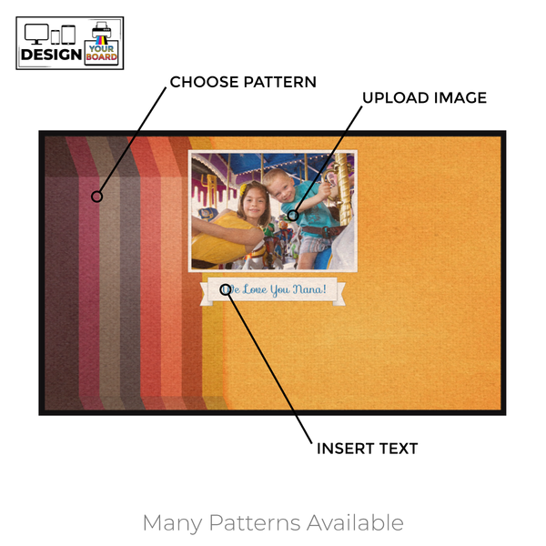 Feature Image Ebony Aluminum Frame | Custom Printed Landscape Natural Cork Board