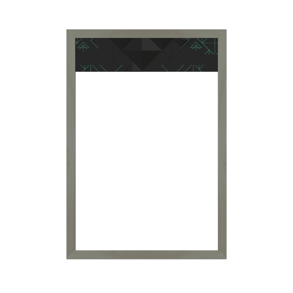 Graphic Bar Barnwood Frame | Custom Printed Portrait Non-Magnetic Whiteboard