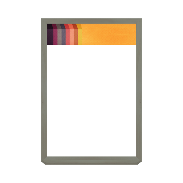 Graphic Bar Barnwood Frame | Custom Printed Portrait Non-Magnetic Whiteboard