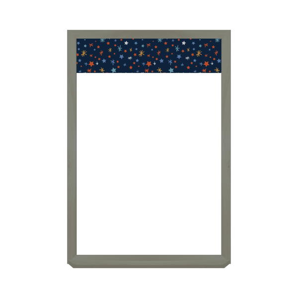 Graphic Bar Barnwood Frame | Custom Printed Portrait Non-Magnetic Whiteboard