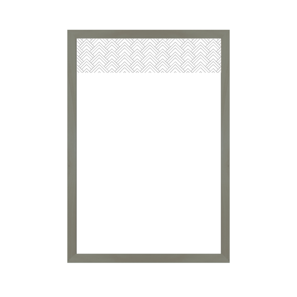 Graphic Bar Barnwood Frame | Custom Printed Portrait Non-Magnetic Whiteboard