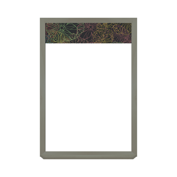 Graphic Bar Barnwood Frame | Custom Printed Portrait Non-Magnetic Whiteboard