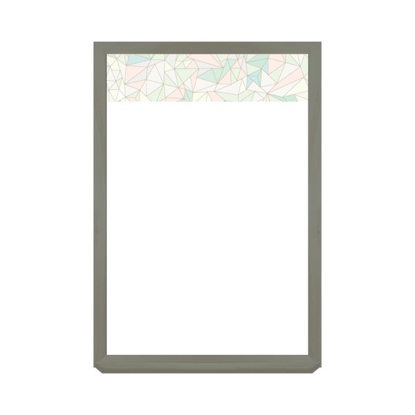 Graphic Bar Barnwood Frame | Custom Printed Portrait Non-Magnetic Whiteboard