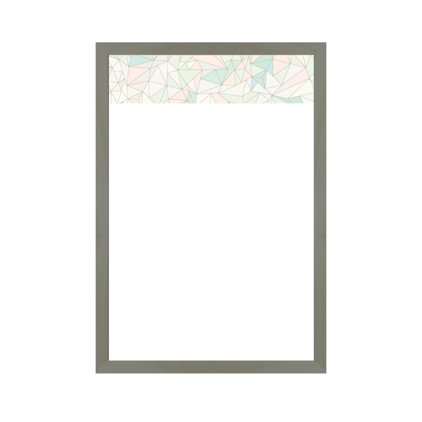 Graphic Bar Barnwood Frame | Custom Printed Portrait Non-Magnetic Whiteboard