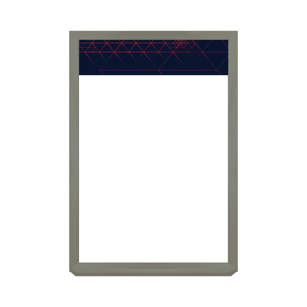 Graphic Bar Barnwood Frame | Custom Printed Portrait Non-Magnetic Whiteboard