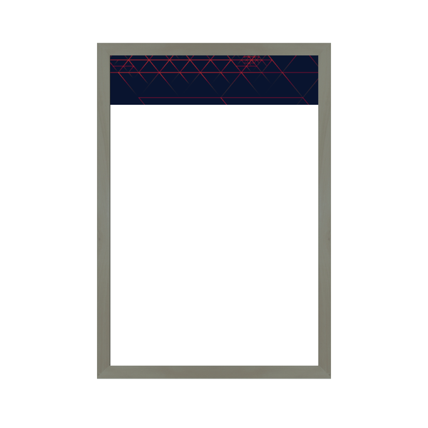 Graphic Bar Barnwood Frame | Custom Printed Portrait Non-Magnetic Whiteboard
