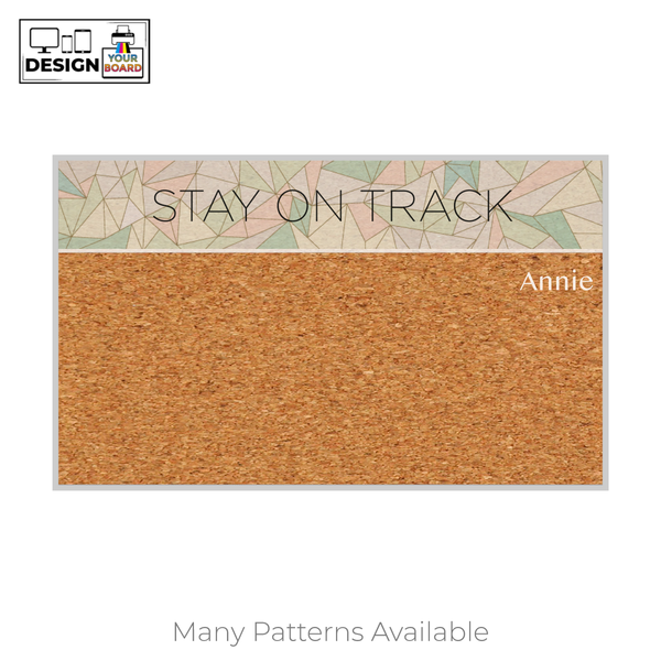 Graphic Bar Satin Aluminum Frame | Custom Printed Landscape Natural Cork Board