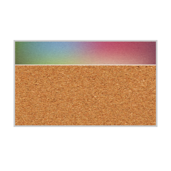 Graphic Bar Satin Aluminum Frame | Custom Printed Landscape Natural Cork Board