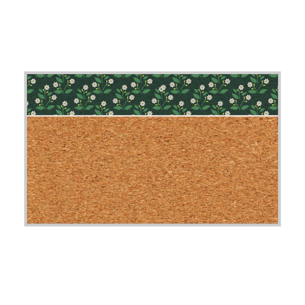 Graphic Bar Satin Aluminum Frame | Custom Printed Landscape Natural Cork Board