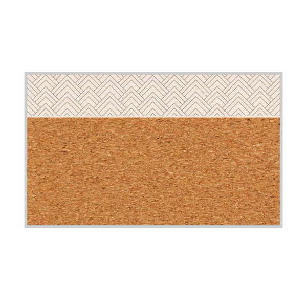 Graphic Bar Satin Aluminum Frame | Custom Printed Landscape Natural Cork Board