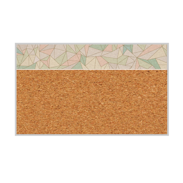 Graphic Bar Satin Aluminum Frame | Custom Printed Landscape Natural Cork Board