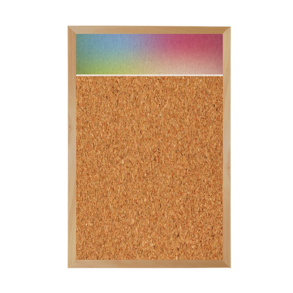 Graphic Bar Wood Frame | Custom Printed Portrait Natural Cork Board