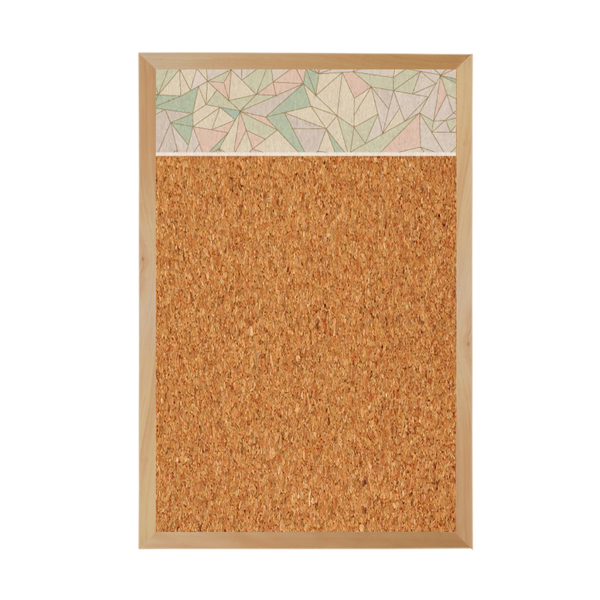 Graphic Bar Wood Frame | Custom Printed Portrait Natural Cork Board