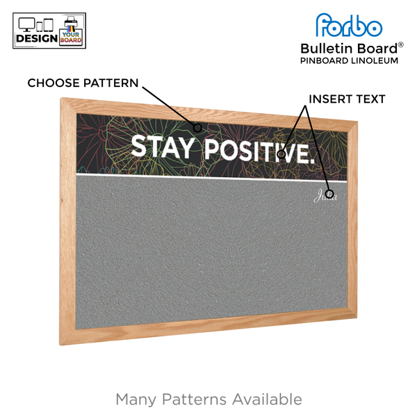 Graphic Bar Wood Frame | FORBO Cork Custom Printed Landscape Board