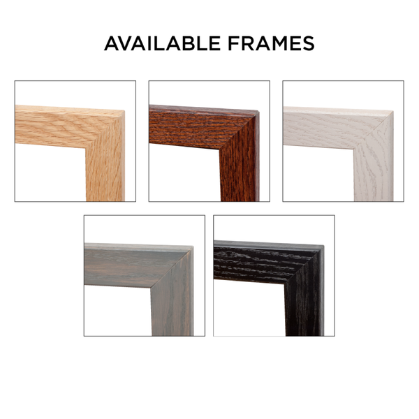 Wood Frame | Landscape Ceramic Steel Whiteboard & Natural Cork