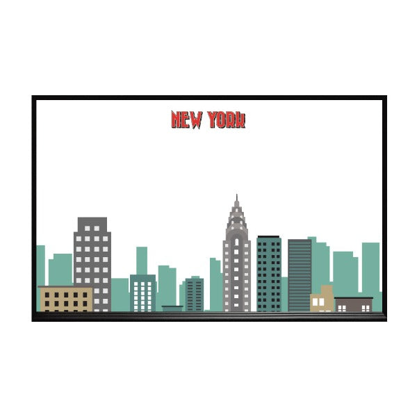 New York City Skyline | Ebony Aluminum Frame Landscape