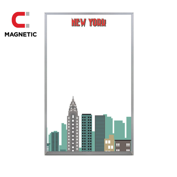 New York City Skyline | Satin Aluminum Frame Portrait