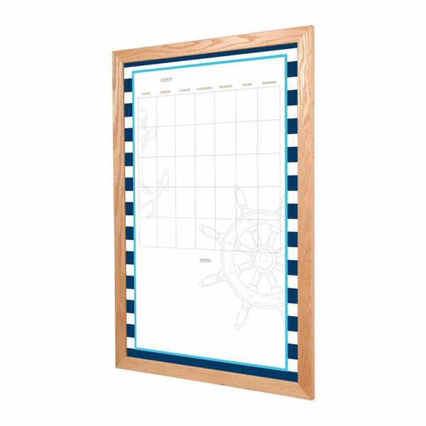 Nautical Monthly Calendar | Wood Frame Portrait