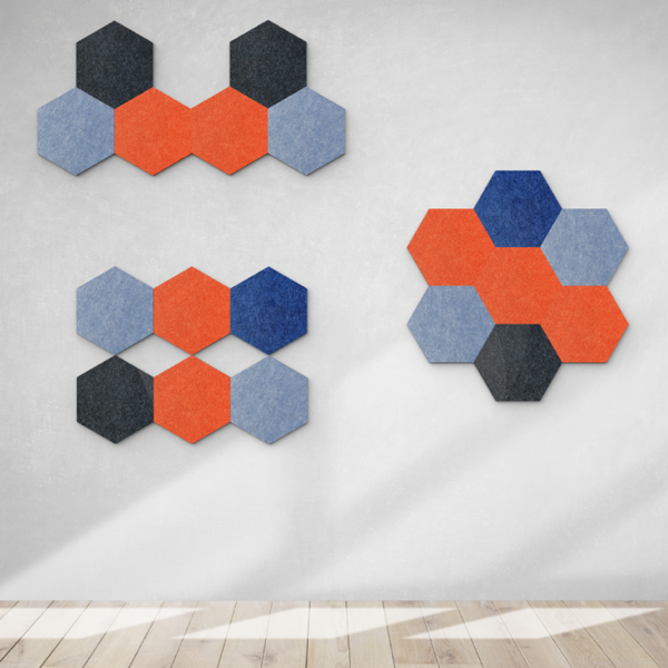 Stick-On Decorative Acoustic Panels | Light Blue 6-Pack