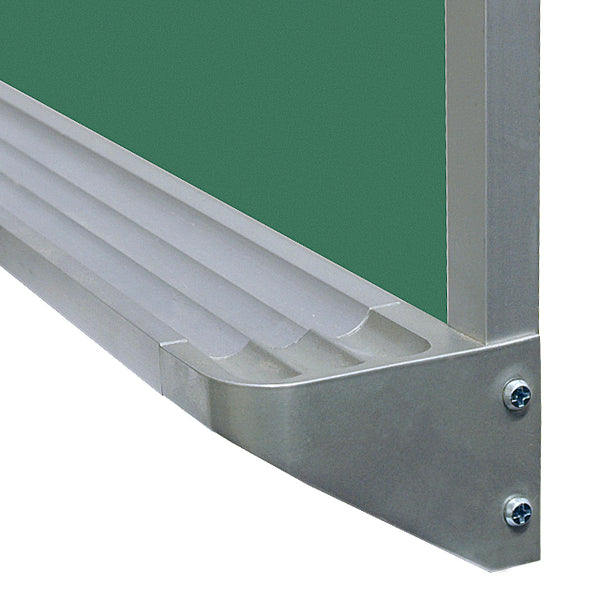 Satin Aluminum Frame | 5' High Box Tray Chalkboard