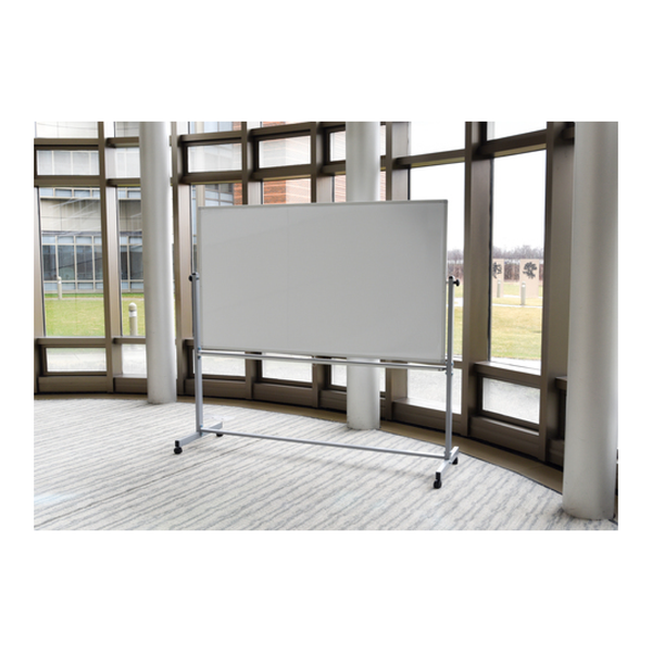 Mobile Board | Satin Aluminum Framed Double-Sided Magnetic Whiteboard