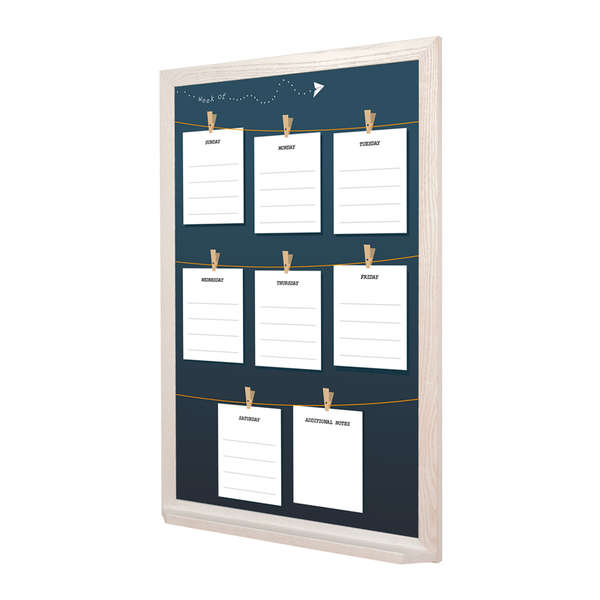 Daily Notes Weekly Planner | Wood Frame Portrait
