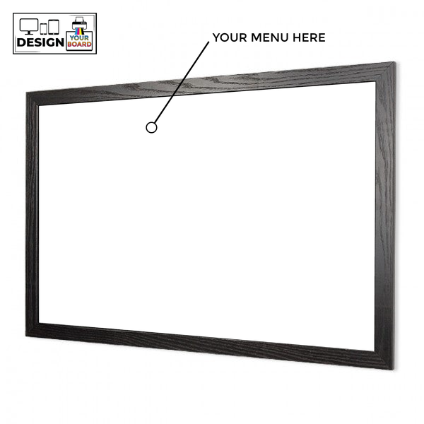 Menu | Wood Frame | Custom Printed Landscape Lam-Rite Whiteboard