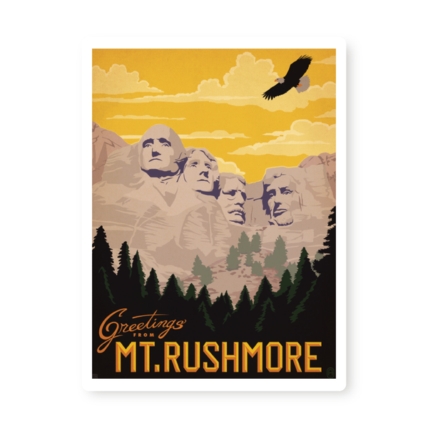 Mt. Rushmore | Graphic Metal Print