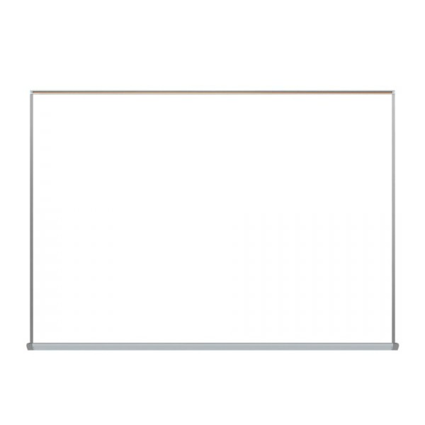 Satin Aluminum Frame | Box Tray & Display Rail Whiteboard