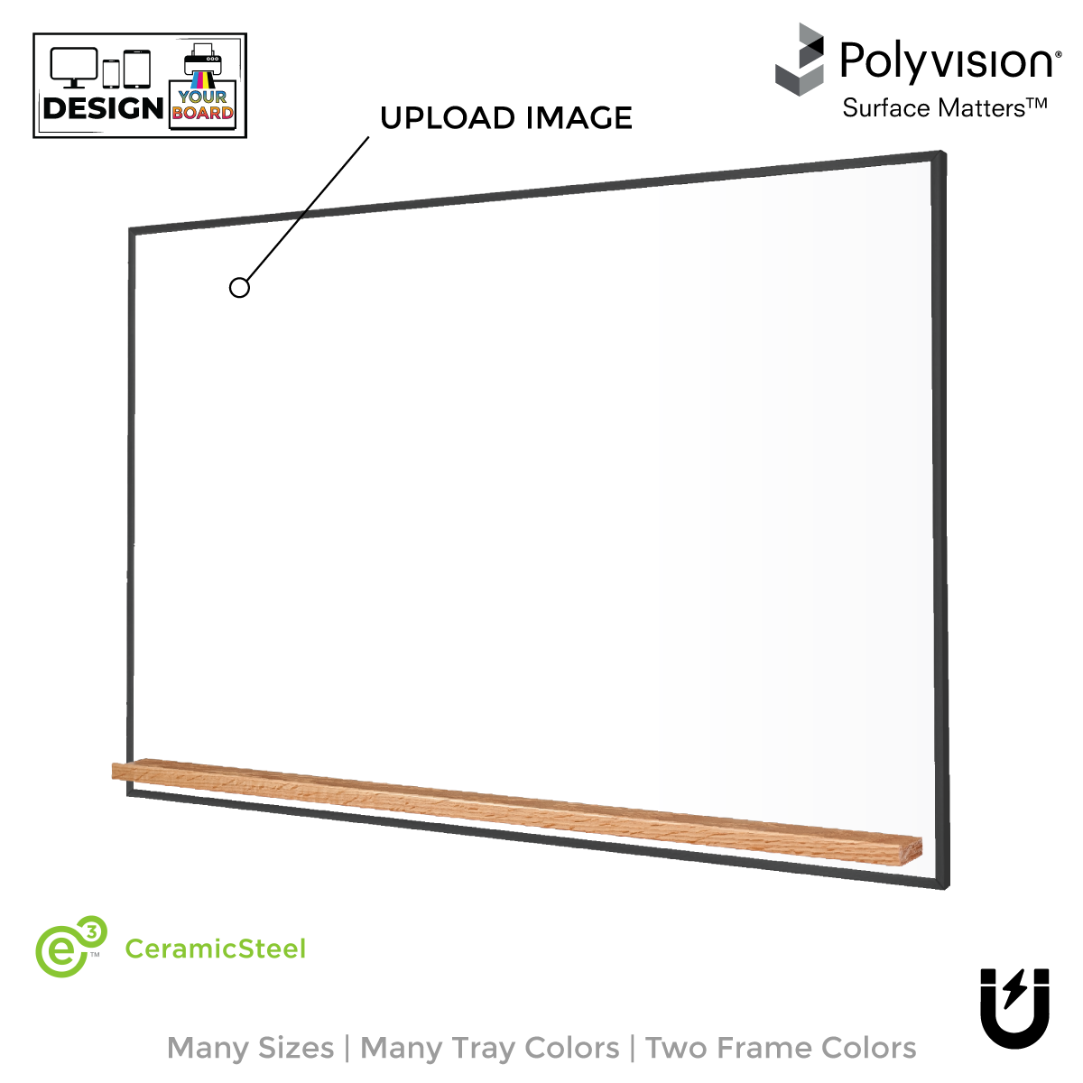 The Minimalist Wood Custom Printed Landscape Whiteboard New York