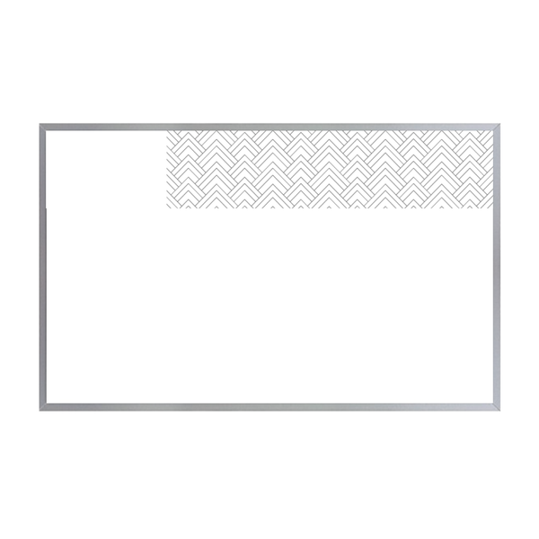 Graphic Bar Satin Aluminum Frame | Custom Printed Landscape Non-Magnetic Whiteboard