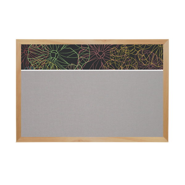 Graphic Bar Wood Frame | FORBO Cork Custom Printed Landscape Board